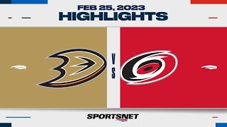 NHL Highlights | Ducks vs. Hurricanes - February 25, 2023