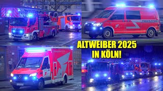 [ALTWEIBER 2025 IN KÖLN!] - Zahlreiche Einsatzfahrten von Feuerwehr, Rettungsdienst \u0026 Polizei -