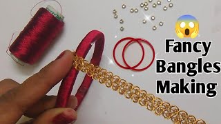 How to make Silk thread bangles | Thread bangles making new model | Silk thread jewellery