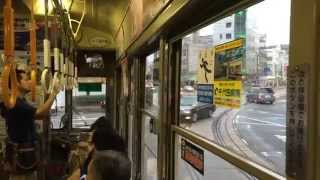 広島電鉄 元京都市電1900形 車内と車窓　Hiroshima Electric Railway, Trams　(2015.8)