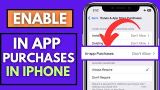 How To Enable in-app Purchases in iphone | Turn on in-app Purchases on iPhone