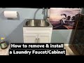 How to install Laundry Faucet / Cabinet (removal & install - step by step) Glacier Bay All-in-one