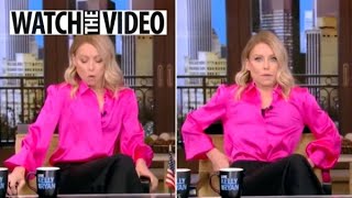 Kelly Ripa looks embarrassed as her ‘pants come down’ in shocking wardrobe malfunction on Live show