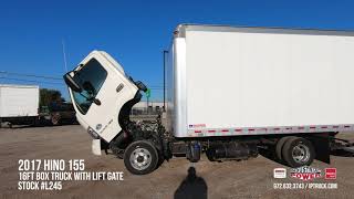 2017 Hino 155 16ft Box w/ Lift Gate | Waltco Body Delivery Truck #L245