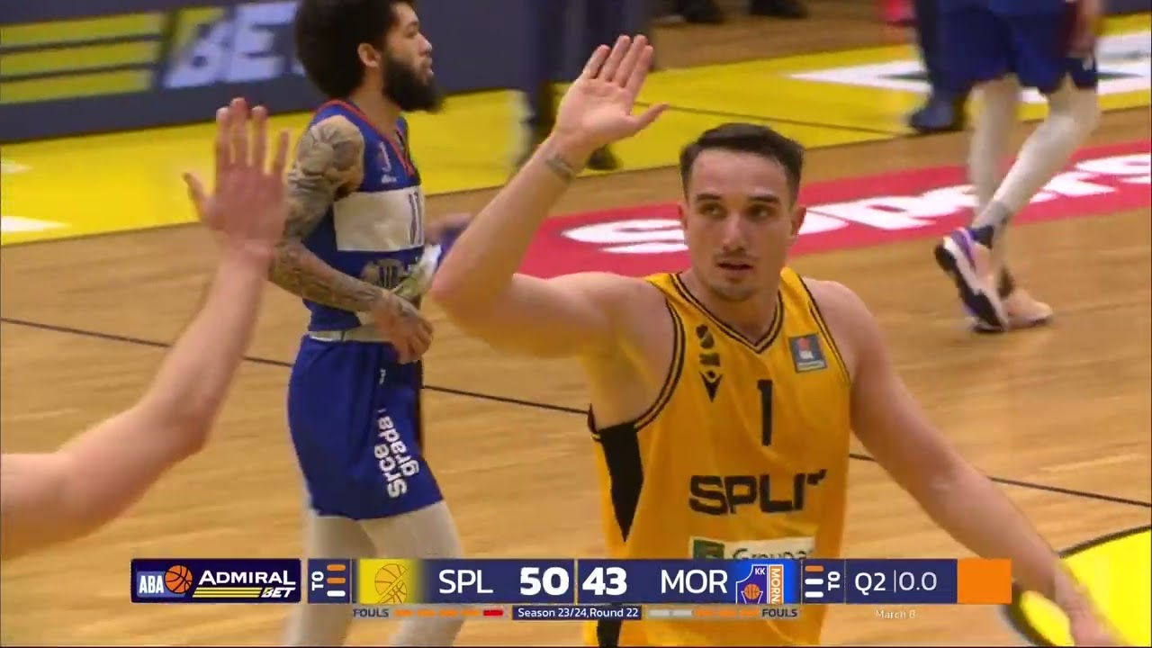 AdmiralBet ABA League 2023/24 Highlights, Round 22: Split – Mornar ...