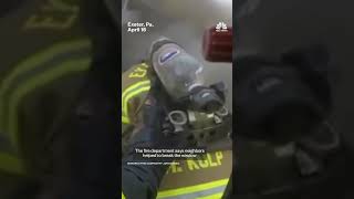 Dramatic Rescue From A Burning House Caught On Camera