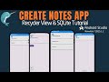Build Notes App with RecyclerView & SQLite in Android Studio (Step-by-Step)