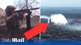 Fearless Ukraine soldiers fight tanks and survive Russian flamethrower rocket strikes in Donetsk