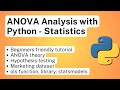 One-way, Two-way ANOVA Analysis with Python - Statistics