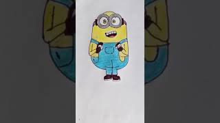 How to draw Bob the Minion from The Minions |Despicable Me| Prime video | Disney | Netflix #shorts