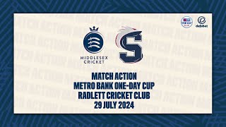 MIDDLESEX V NORTHAMPTONSHIRE STEELBACKS | MATCH ACTION