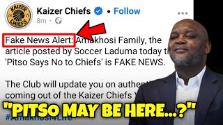 🚨FAKE NEWS ALERT: Kaizer Chiefs Officially CONFIRMS rumours of PITSO MOSIMANE fake, Kaizer chiefs ne