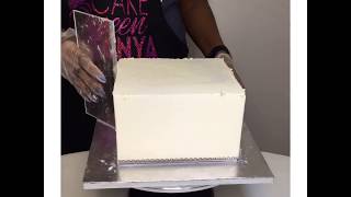 Frosting a Square Cake Using Acrylic Disks