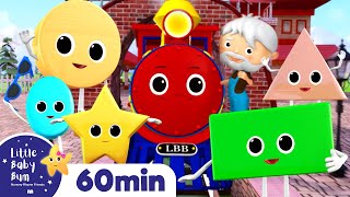 Shapes Train Song | Learn Shapes +More Nursery Rhymes & Kids Songs | ABCs and 123s | Little Baby Bum