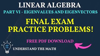 Linear Algebra Exam Review: Eigenvalues and Eigenvectors (Practice Problems)