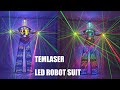 Led Predator Robot Costume Clothing Traje de Robot Suit Stilts Walker Helmet Laser Gloves