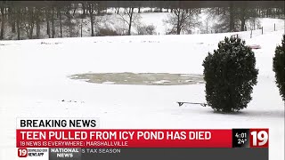 16-year-old boy dies after falling through Wayne County pond while ice skating