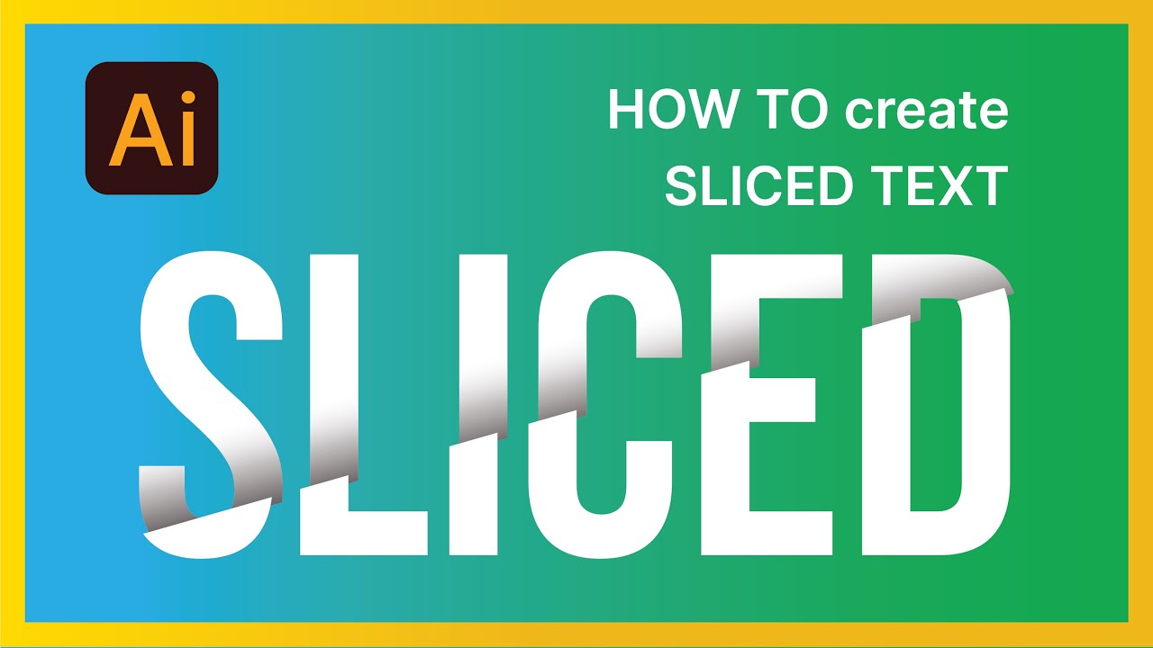 Create SLICED TEXT In Adobe Illustrator - YouTube