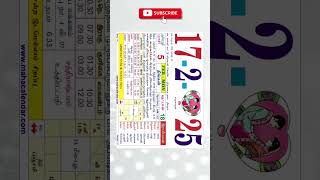 17 February 2025 - Nalla Neram, Rahu kalam, Yamagandam Tamil Daily Calendar