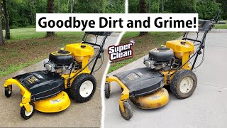 Cleaning Up a Dirty Lawn Mower - Dirt, Grass, Oil, Grease with Super Clean