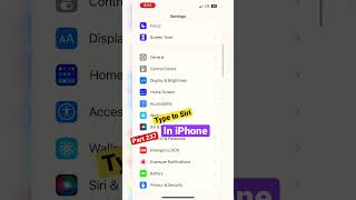 Type to Siri option in iPhone 13 Pro Max || part 237 || #shortvideo #iphone #ytshorts #yt #tech