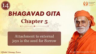 183 - Attachment to external joys is the seed for Sorrow | Bhagavad Gita | Swami Bhoomananda Tirtha