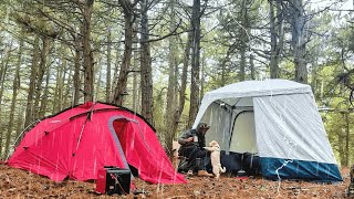 CAMPING IN THE RAIN STORM ASMR! | WEBASTO DIESEL HEATER PROBLEM !!