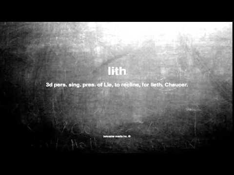 What does Lith mean in science?