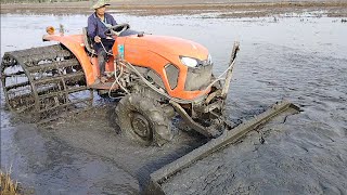 Máy cày Kubota 5018 trang đất vụ đông xuân