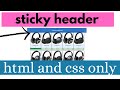 create a sticky header using html and css