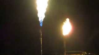 Flaring natural gas in the Bakken in western North Dakota