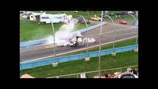 David Reutimann crash at Watkins Glen 2011 LIVE (not from the TV) Correct View