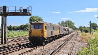 GBRf 73128 \u0026 73141 pass Paddock Wood working 6X70 - 20/6/22