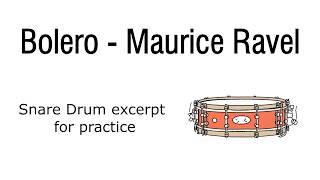 Bolero Ravel - Snare Drum excerpt for practice