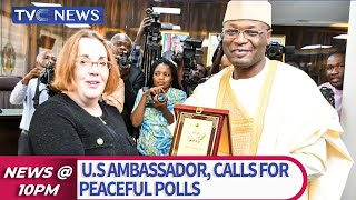 INEC Chairman Meets U.S Ambassador, Calls For Peaceful Polls