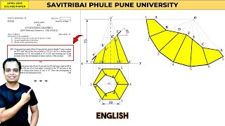 SPPU | Pune University | April 2023 | Engineering Graphics | PYQ Q7 | Development of Surface Pyramid