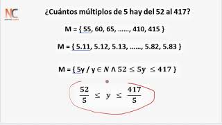 Cuantos multiplos de un número hay entre dos números