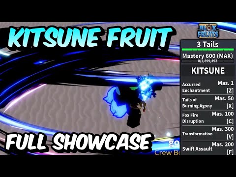 NEW Kitsune Fruit FULL SHOWCASE! Blox Fruits Kitsune Fruit Full Showcase & Review