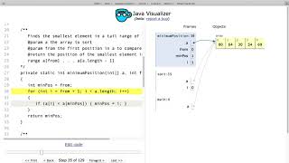 APCSA OOD 08.08 Selection Sort Java Visualizer