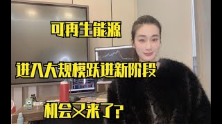 可再生能源进入大规模跃进新阶段。机会又来了？