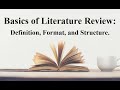 Basics of Literature Review | 5 Simple Steps