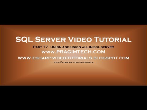 Union and union all in sql server Part 17 Union and union all in sql server Part 17