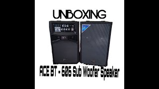 UNBOXING AND TRYING ACE BT-606 SUB WOOFER SPEAKER