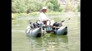 Coleman 2.6 HP and skookum Steelheader pontoon test