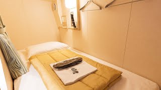 Riding Japan’s 100$ Capsule Hotel Ferry | Tokyo - Hokkaido New SUNFLOWER FURANO