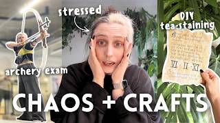 archery exam, a flat leak & cosy crafts 💖 vlog