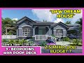 OFW DREAM HOUSE | 3- BEDROOM BUNGALOW HOUSE DESIGN with ROOF DECK | SMALL HOUSE DESIGN  15m x 17m