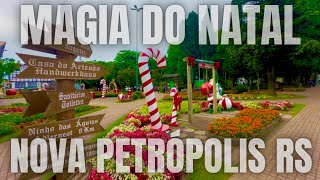 NATAL NA CIDADE DE NOVA PETRÓPOLIS RS, SERRA GAÚCHA, RIO GRANDE DO SUL, BRASIL AO VIVO