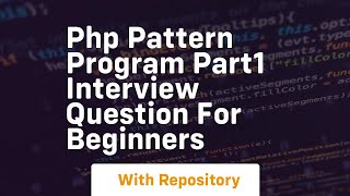 Php pattern program part1 interview question for beginners