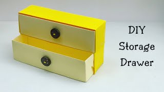 DIY PAPER CHEST OF DRAWERS / Paper Craft / Easy Origami  Storage Box DIY /Desk Organizer Drawer